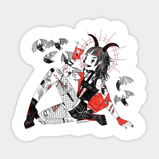 Devil's Little Girl Sticker by alexacassaro